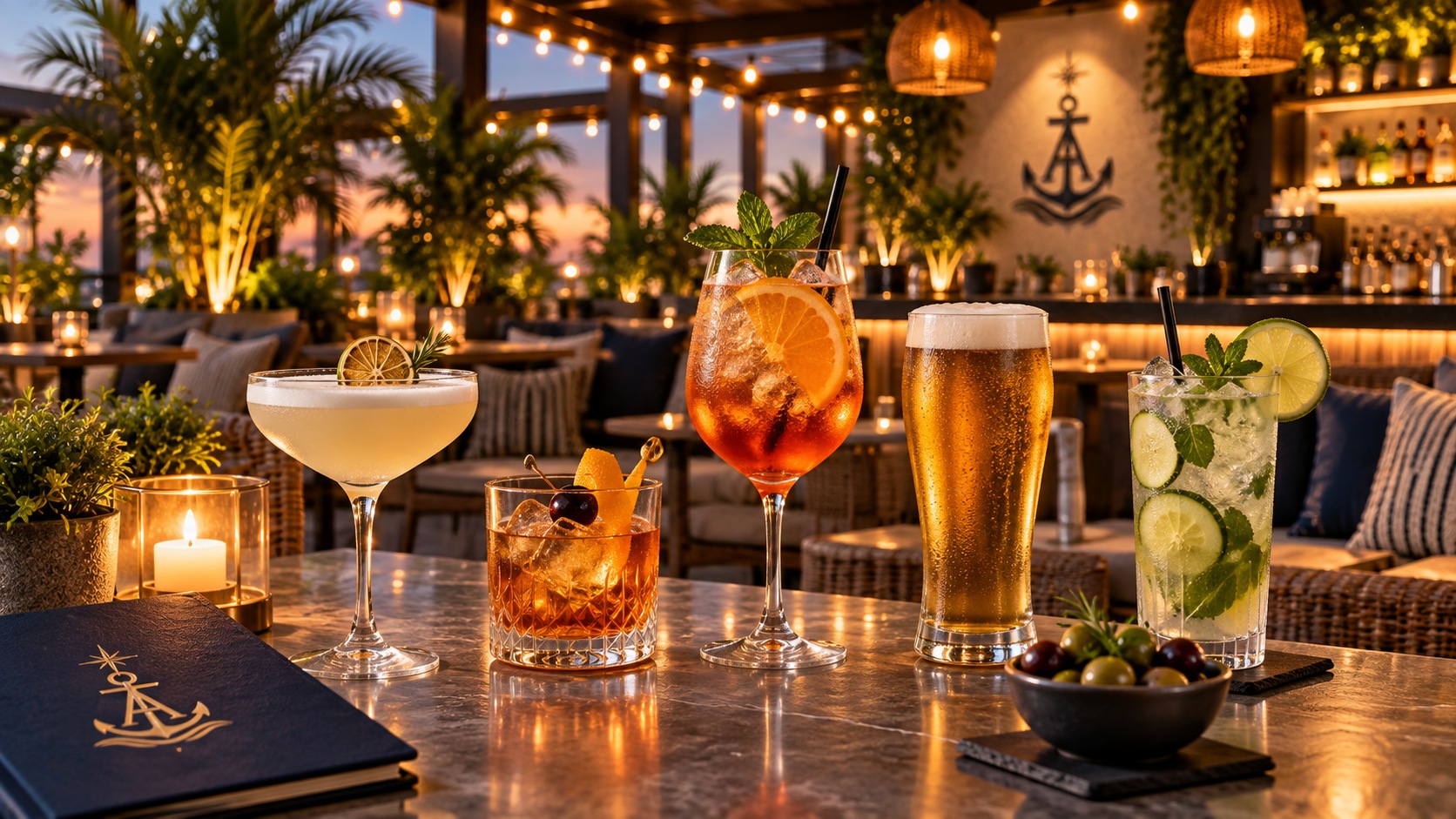 Drinks at The Admiral Rooftop