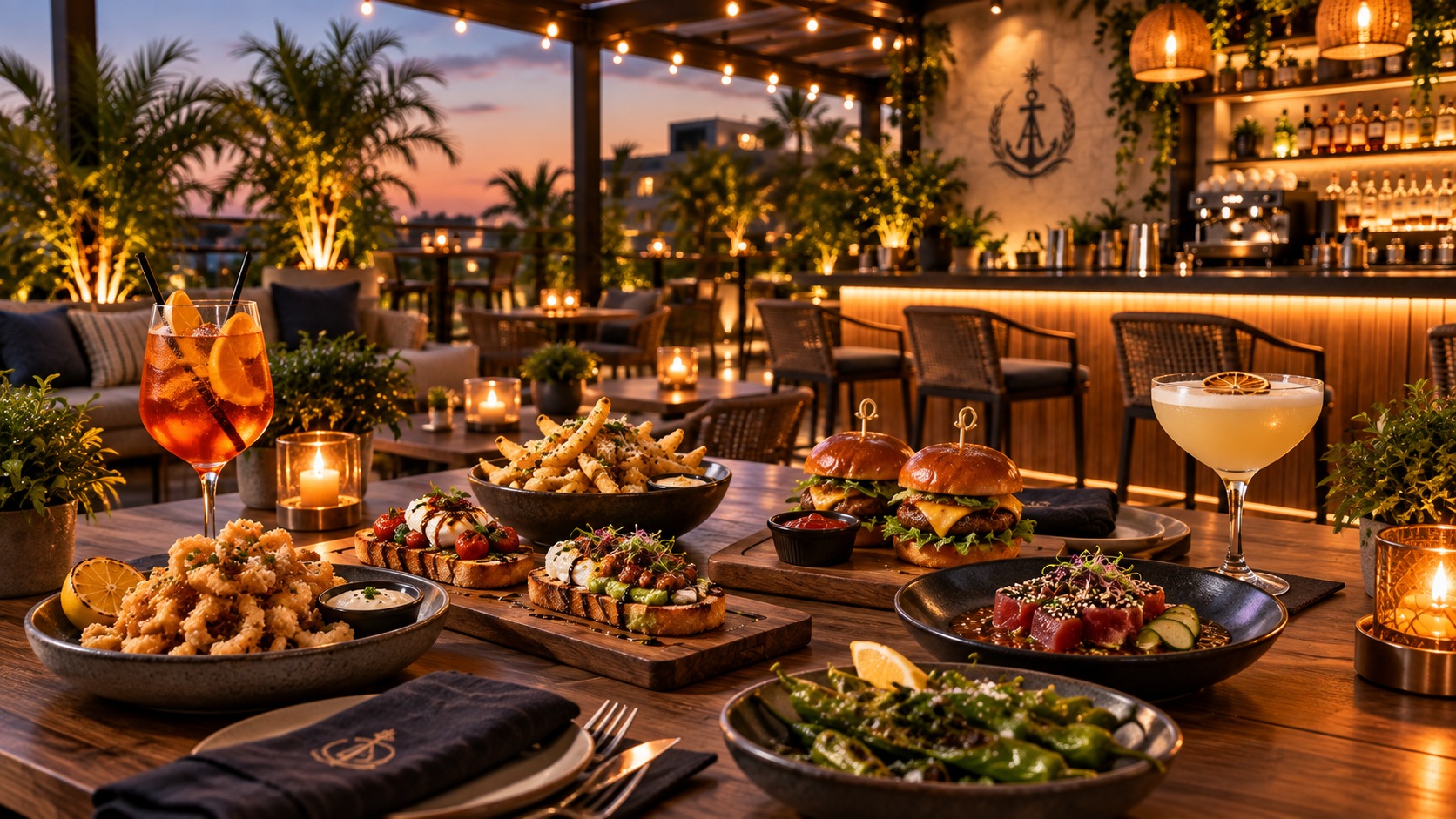 Light bites at The Admiral Rooftop