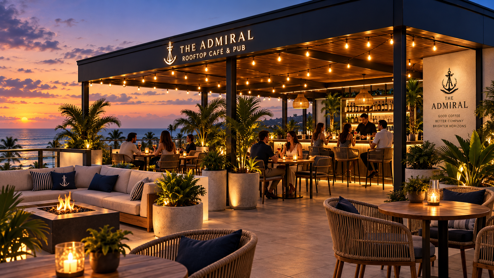 The Admiral Rooftop café and pub concept